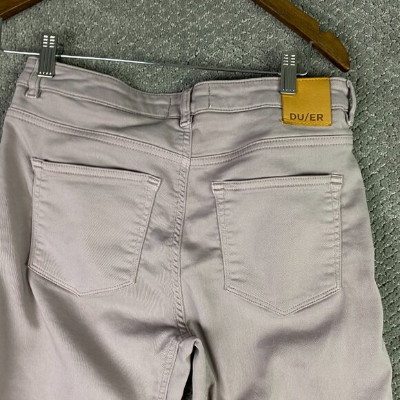 DU/ER No Sweat Slim Straight Stretch Pants Women's 29 x 32 Lilac Pink - Picture 4 of 14